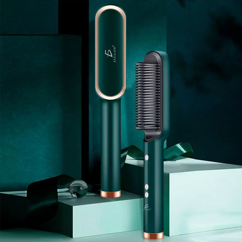 ELE-GATE Home Hair Dryer Comb Straightener with Stainless Steel Teeth and PTC Heating Plastic Handle Styling Feature